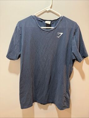 Gymshark Men's Slate Blue Crew Neck Short Sleeve Tee